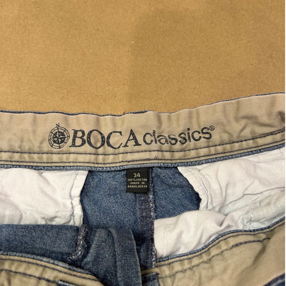 Boca Classics Blue Denim Shorts Mens 34 - Picture 6 of 8